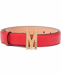 Moschino Gürtel mit M-Schnalle Rot