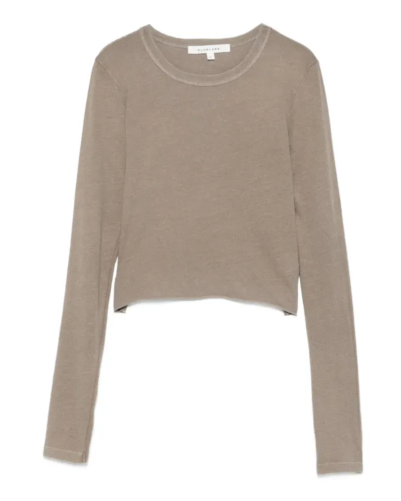 SLVRLAKE long-sleeve cropped T-shirt - Braun Braun