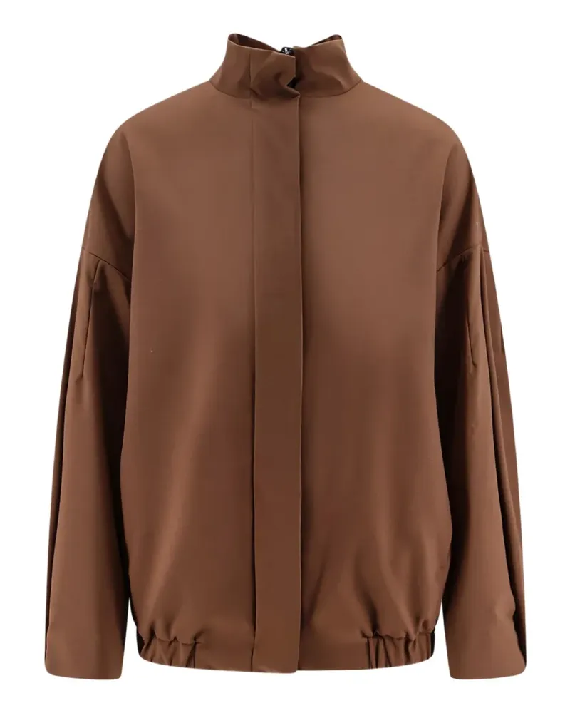 Hevò Porto Selvaggio high-collar jacket - Braun Braun