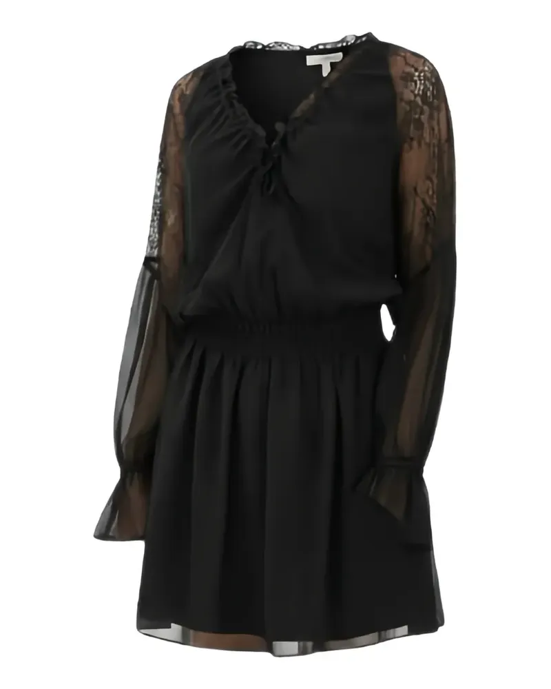 Pinko Kleid mit Spitzeneinsätzen - Schwarz Schwarz