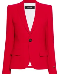 Dsquared2 Einreihiger Blazer mit Logo-Schild Rot