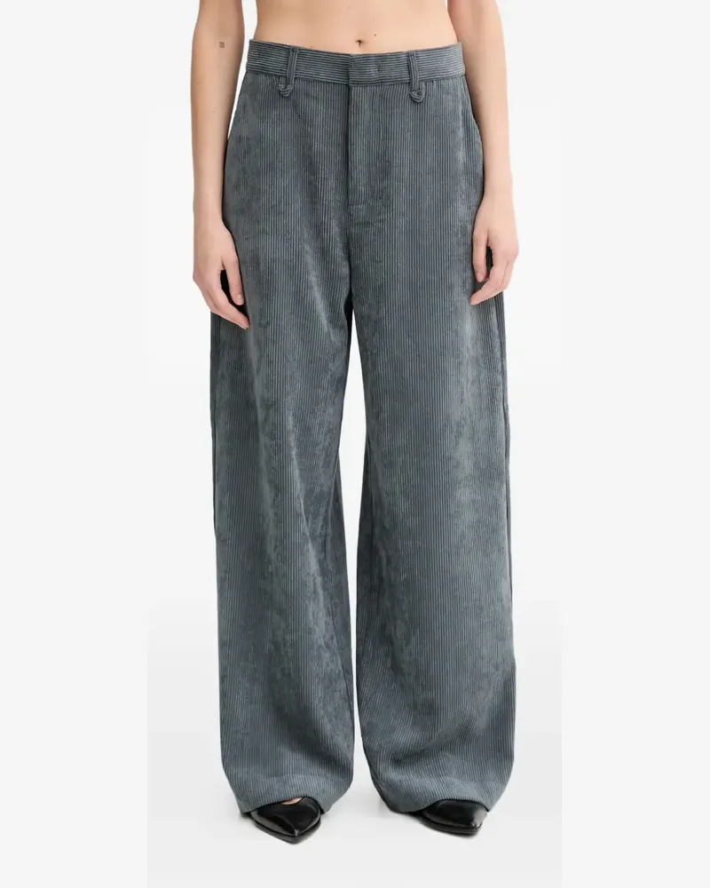MUNTHE Lelouis corduroy wide trousers - Grau Grau