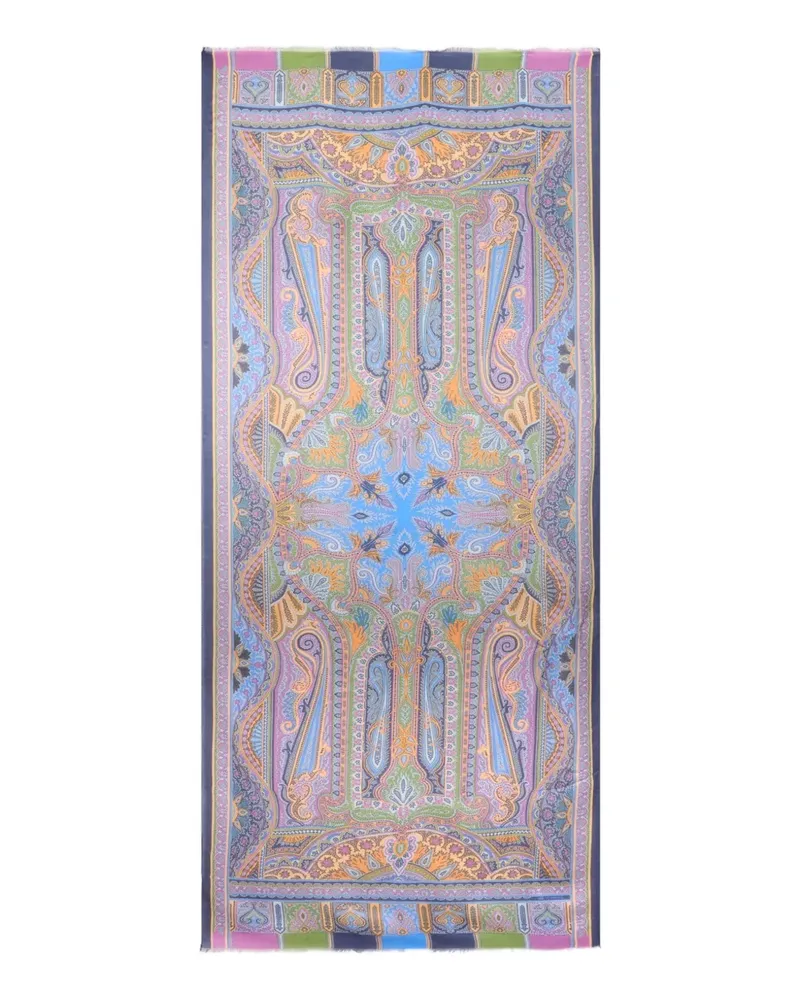 Etro Gemusterter Schal - Blau Blau