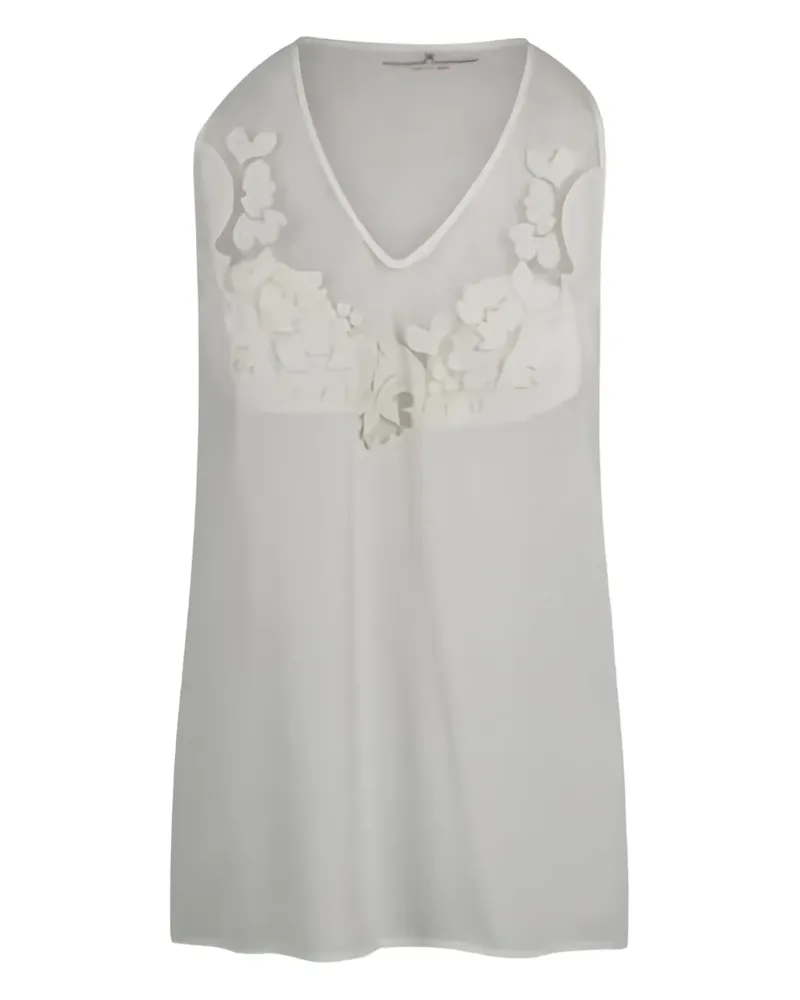 Ermanno Scervino Bluse mit Blumen-Details - Weiß Weiß