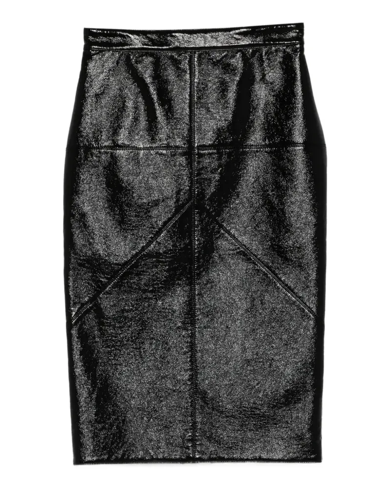 Lanvin Midirock mit Knitteroptik - Schwarz Schwarz