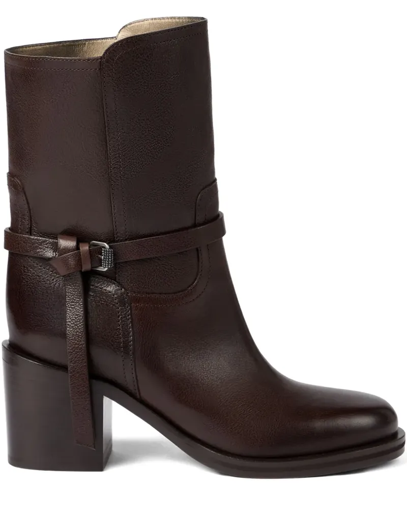 Brunello Cucinelli Stiefel mit Schnallenriemen - Braun Braun