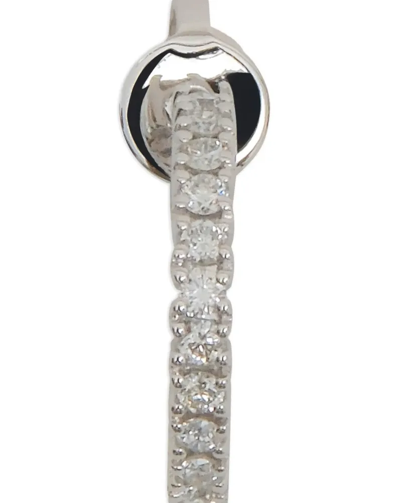 Delfina Delettrez 18kt Weißgoldcreolen mit Diamant Weiß