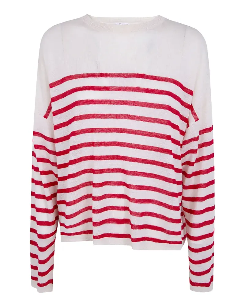 Majestic striped long-sleeve sweater - Weiß Weiß