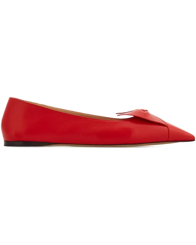 Ferragamo Ballerinas mit Schleife - Rot Rot