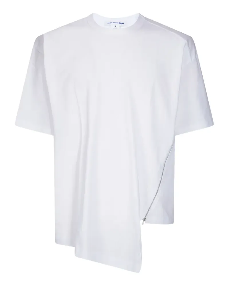 Comme des Garçons zip detail T-shirt - Weiß Weiß