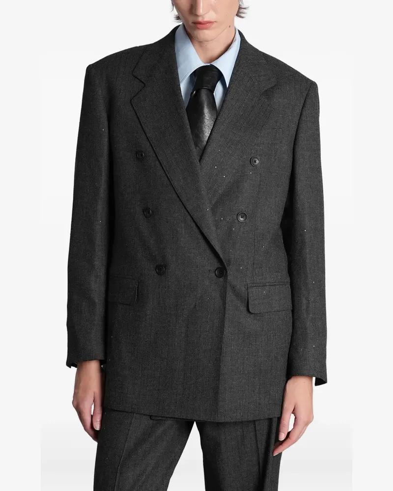 Tagliatore double-breasted pocket blazer - Grau Grau