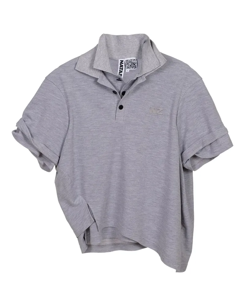 Natasha Zinko Poloshirt im Layering-Look - Grau Grau