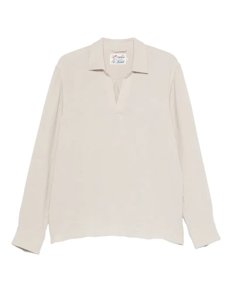 MC2 Saint Barth Ventotene cotton-goffer long-sleeved shirt - Grau Grau