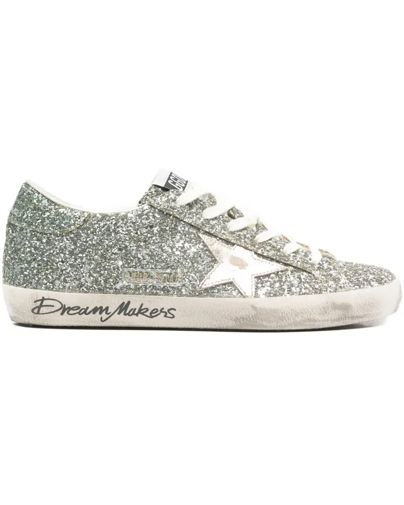Golden Goose glitter star-detail sneakers - Silber Silber