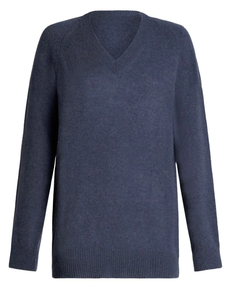 Etro Kaschmirpullover mit V-Ausschnitt Blau