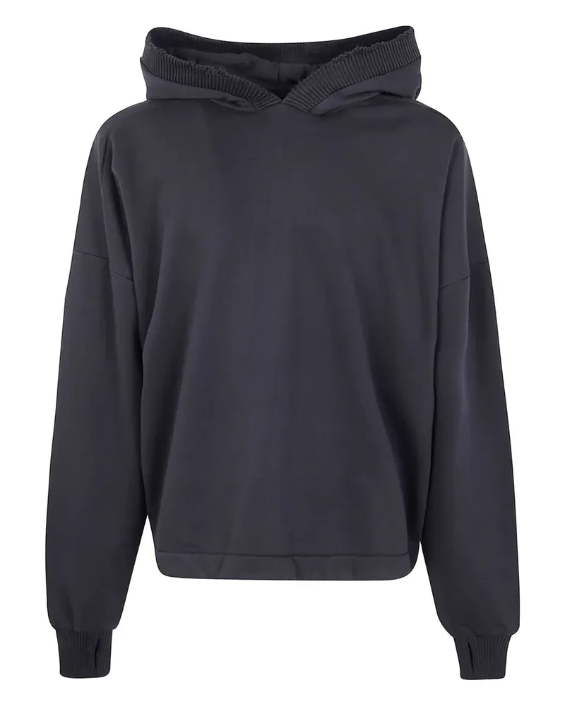 THOM KROM Hoodie mit gerippten Details - Schwarz Schwarz
