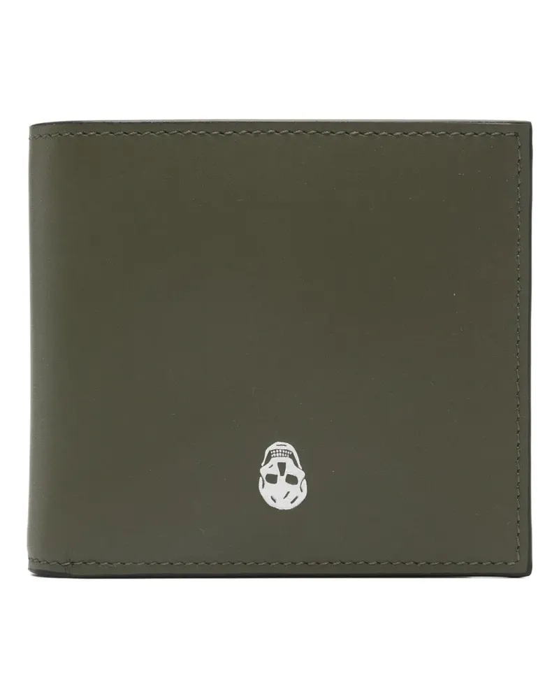 Alexander McQueen Portemonnaie mit Totenkopf-Schild - Grün Grün