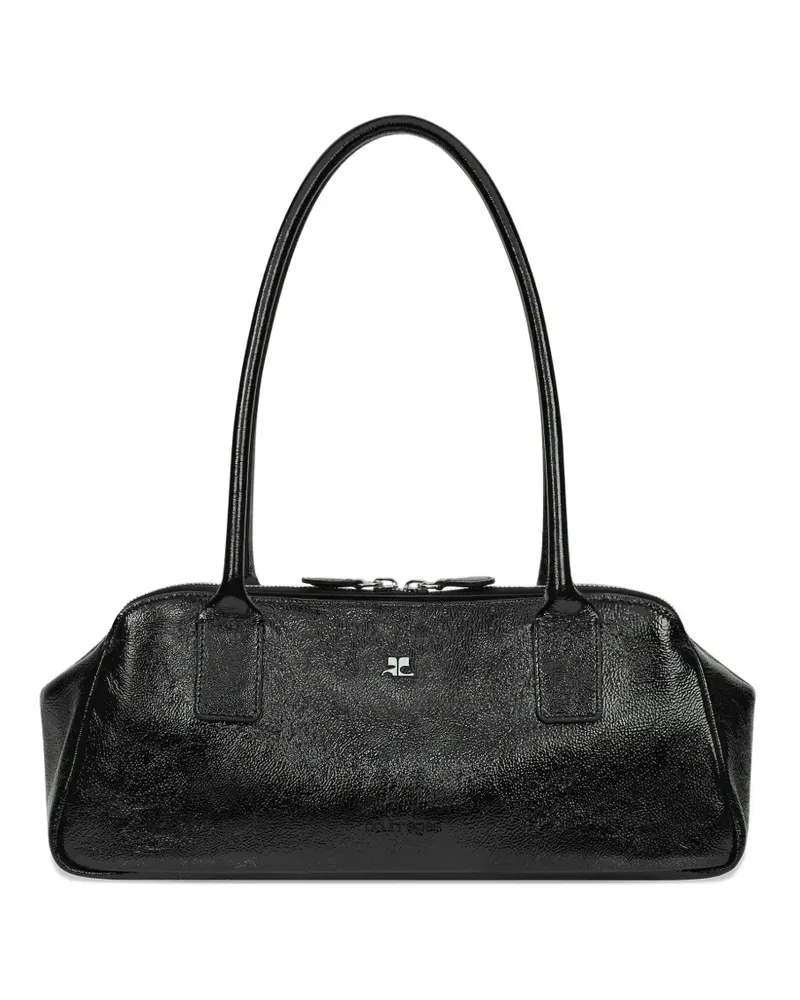 Courrèges Schultertasche mit Reißverschluss - Schwarz Schwarz