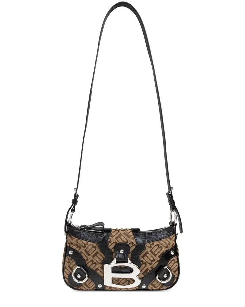Balenciaga Kleine Essex Schultertasche - Braun Braun