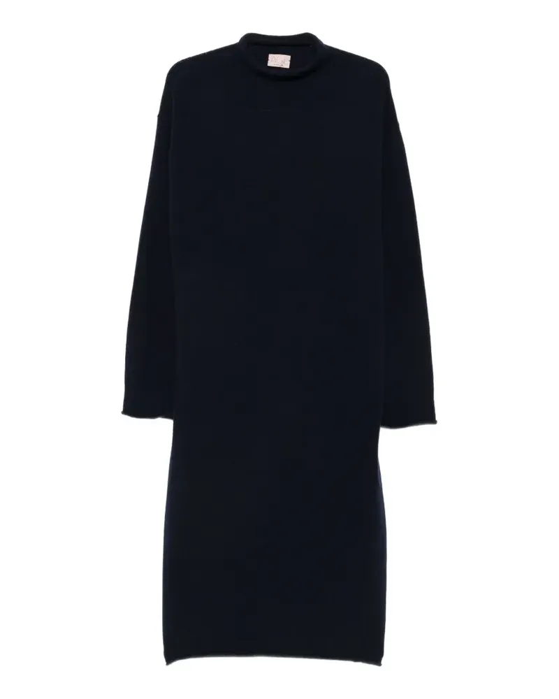 Attilio Giusti Leombruni Gestricktes Midikleid mit Rollkragen - Blau Blau