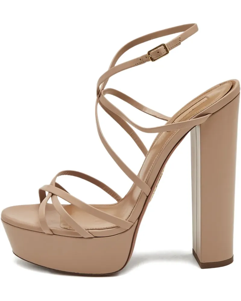 Aquazzura Gin Plateau platform leather sandals - Nude Nude