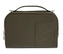 Mini Kuriertasche mit Anagram-Prägung - Grün