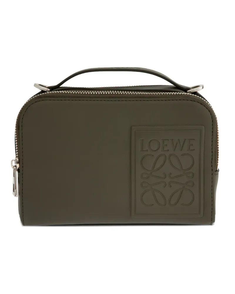 Loewe Mini Kuriertasche mit Anagram-Prägung - Grün Grün