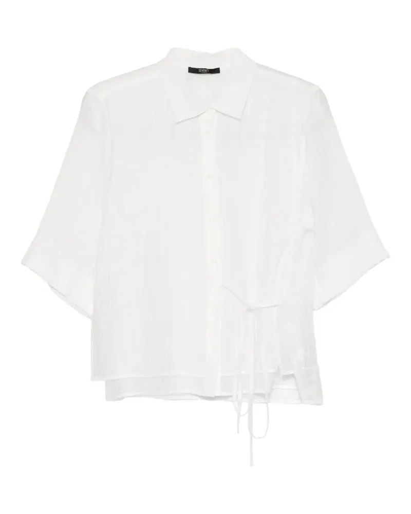 Seventy crinkled side-tie blouse - Weiß Weiß