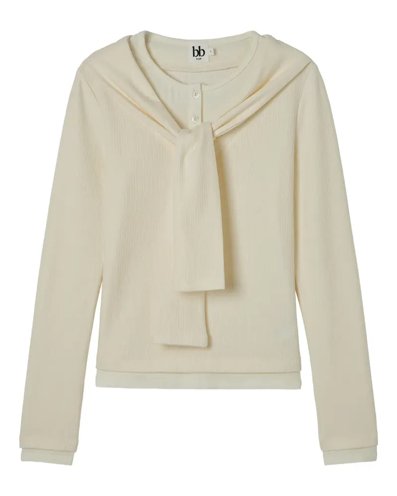 b+ab tie detail top - Nude Nude