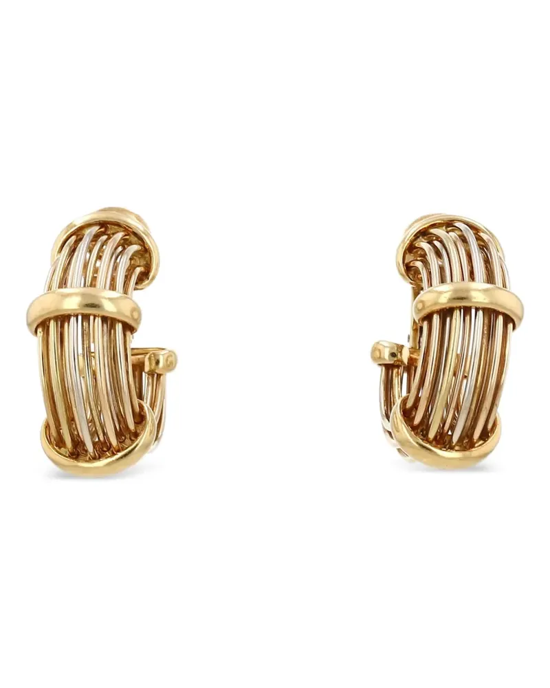 POIRAY 1980s domed hoop earrings - Gold Gold