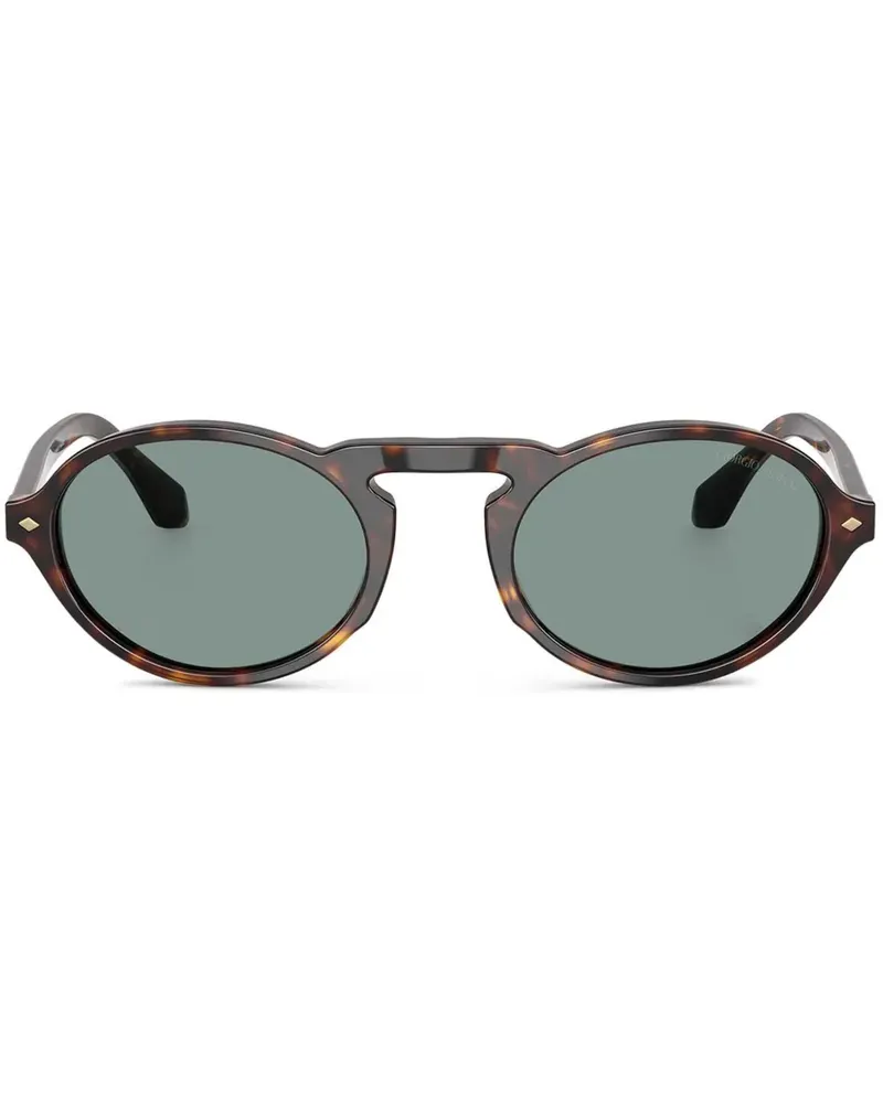 Giorgio Armani Sonnenbrille mit rundem Gestell - Braun Braun