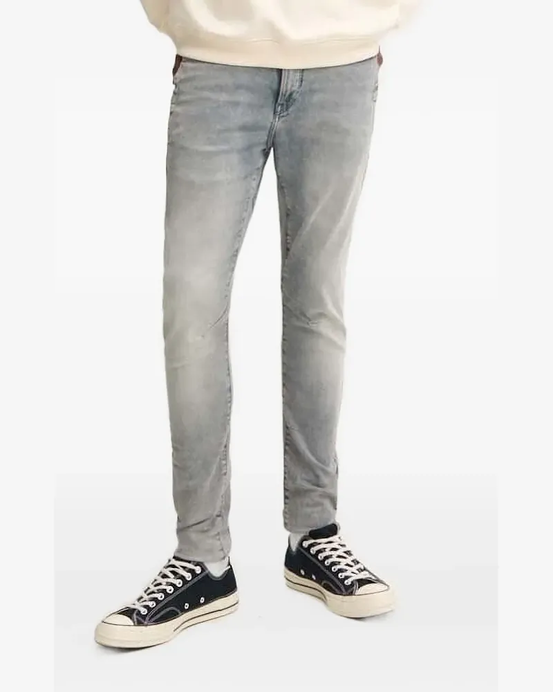 G-STAR RAW Slim-Fit-Jeans mit Beschlägen - Grau Grau