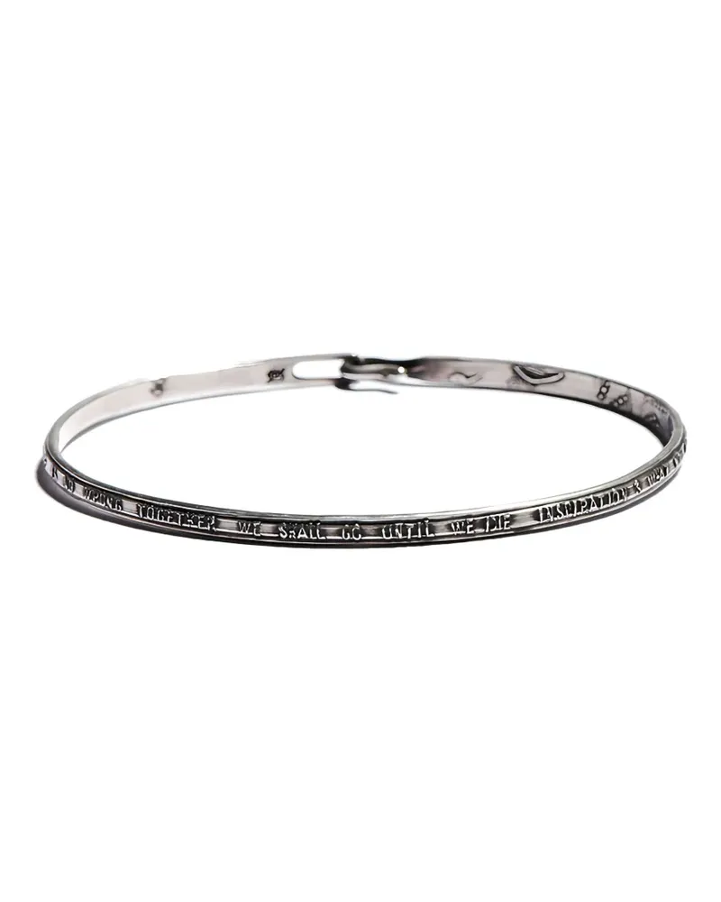 WERKSTATT:MÜNCHEN Bangle Hook Lyrics Armband - Silber Silber
