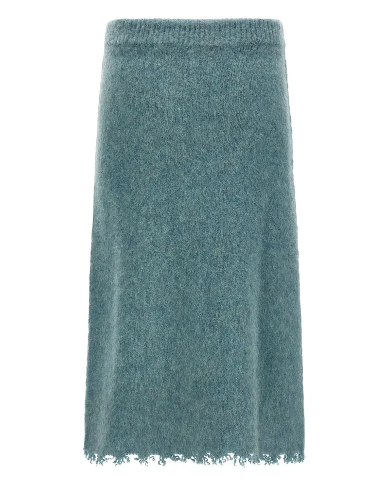 Jil Sander Gestrickter Midirock mit elastischem Bund - Blau Blau