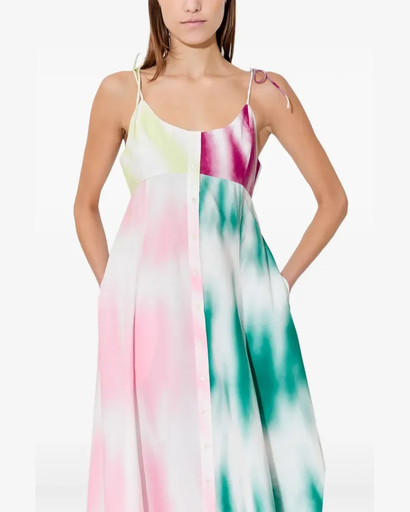 Rosie Assoulin High Garden Batik-Kleid mit Knöpfen - Grün Grün