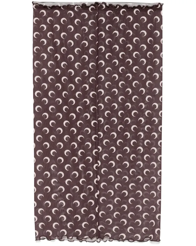 Marine Serre Midirock mit Sichelmond-Print - Braun Braun