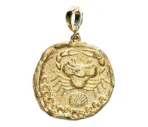 AZLEE Großer 18kt Karkinos Coin Gelbgoldanhänger Gold