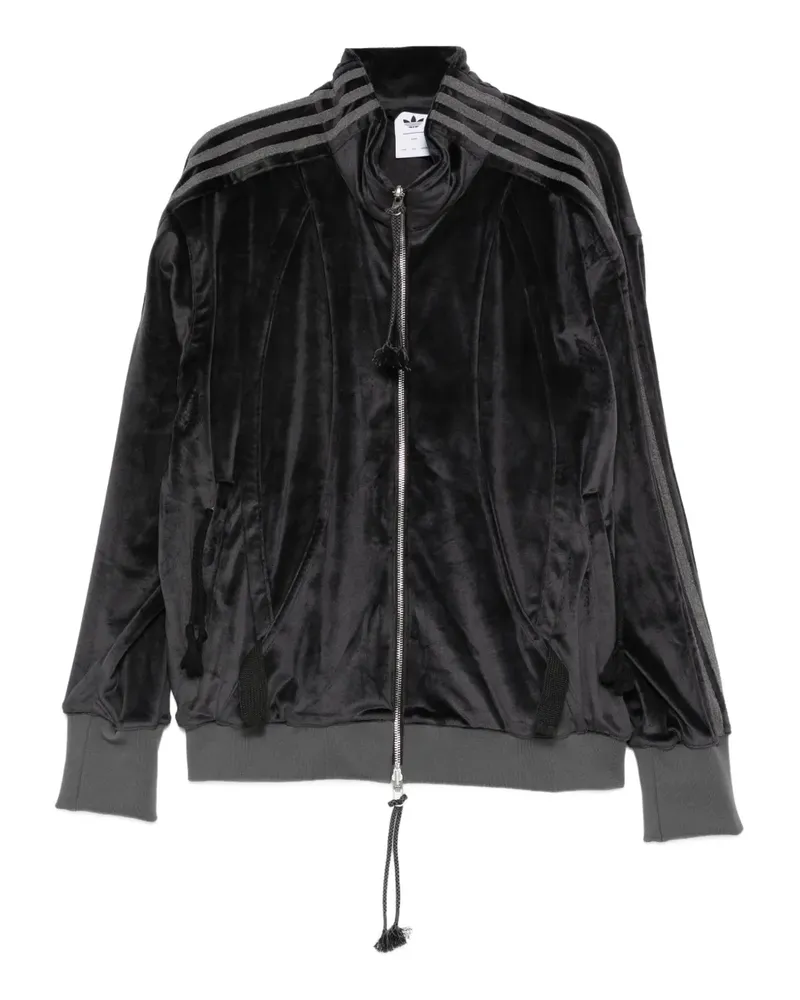 adidas Sweatshirt mit Reißverschluss - Schwarz Schwarz