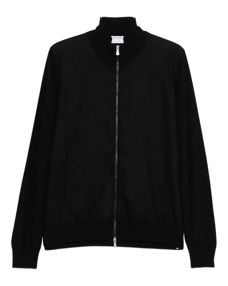 Gran Sasso zip-up cardigan - Schwarz Schwarz