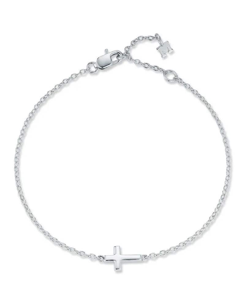 MATEO Mini Cross Armband aus Sterlingsilber Silber