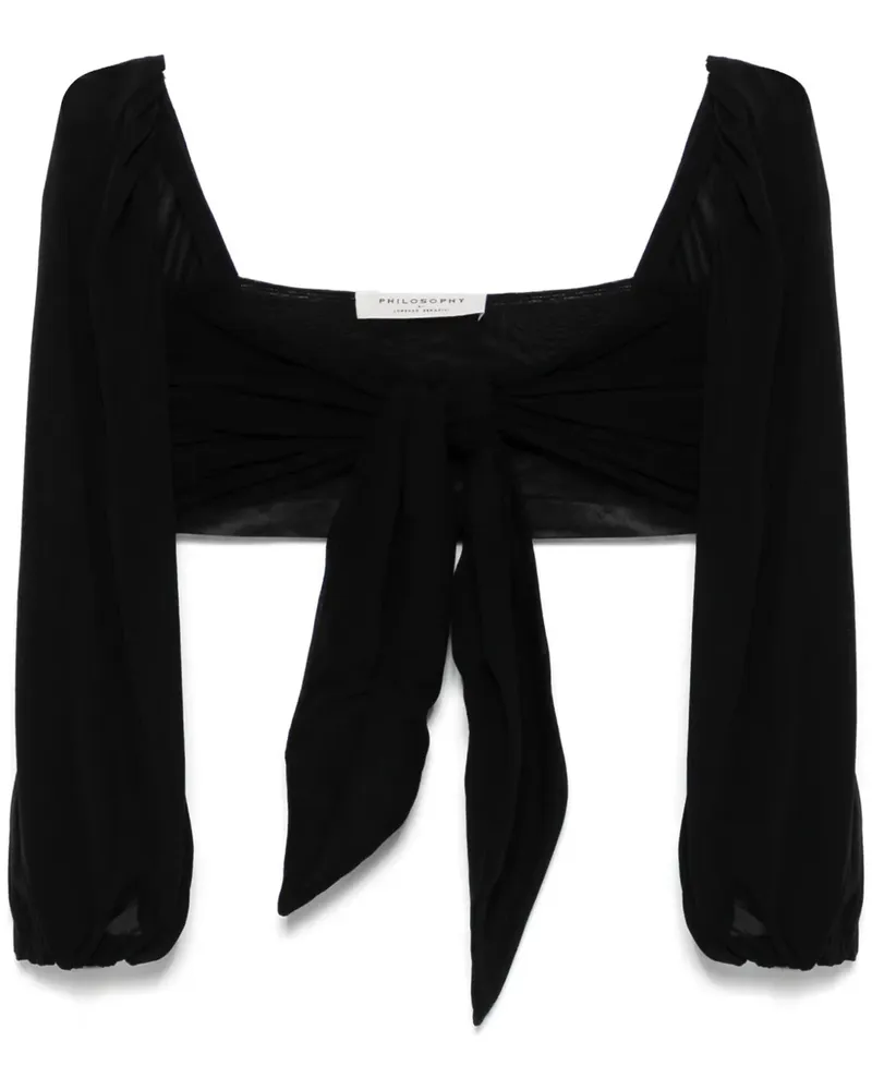 Philosophy Di Lorenzo Serafini Top mit Herzausschnitt - Schwarz Schwarz