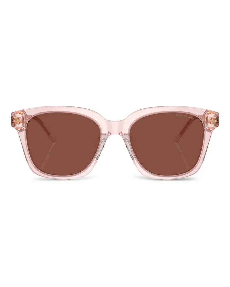 Giorgio Armani Sonnenbrille mit eckigem Gestell - Rosa Rosa