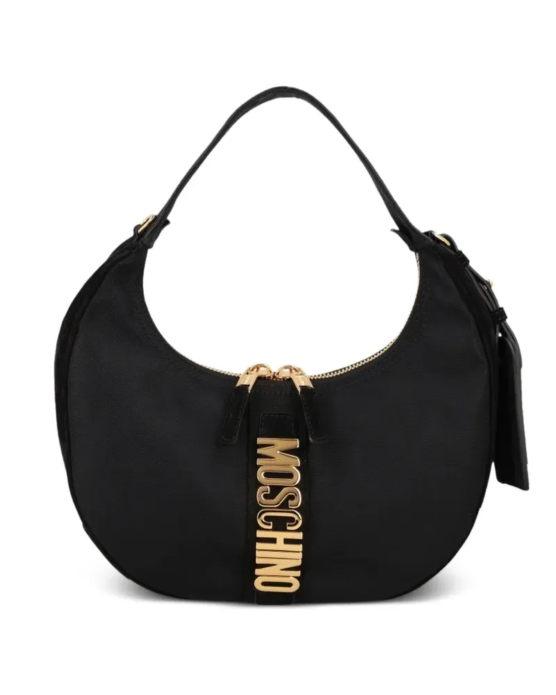 Moschino logo-lettering shoulder bag - Schwarz Schwarz