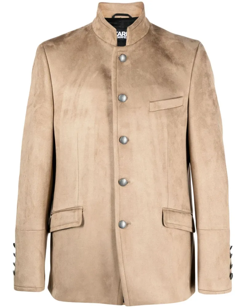 Karl Lagerfeld Glory Jacke aus Faux-Wildleder Nude