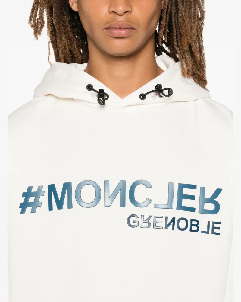 Moncler Hoodie mit vorstehendem Logo - Weiß Weiß