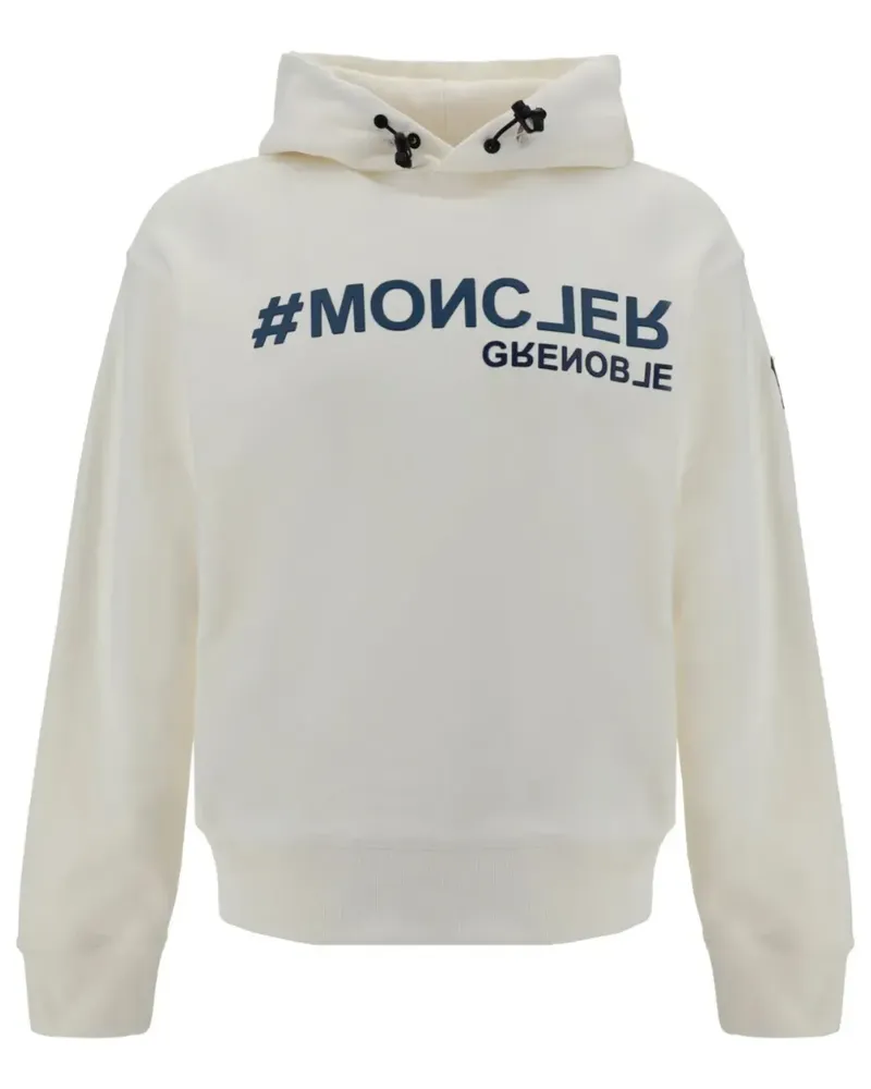 Moncler Hoodie mit vorstehendem Logo - Weiß Weiß