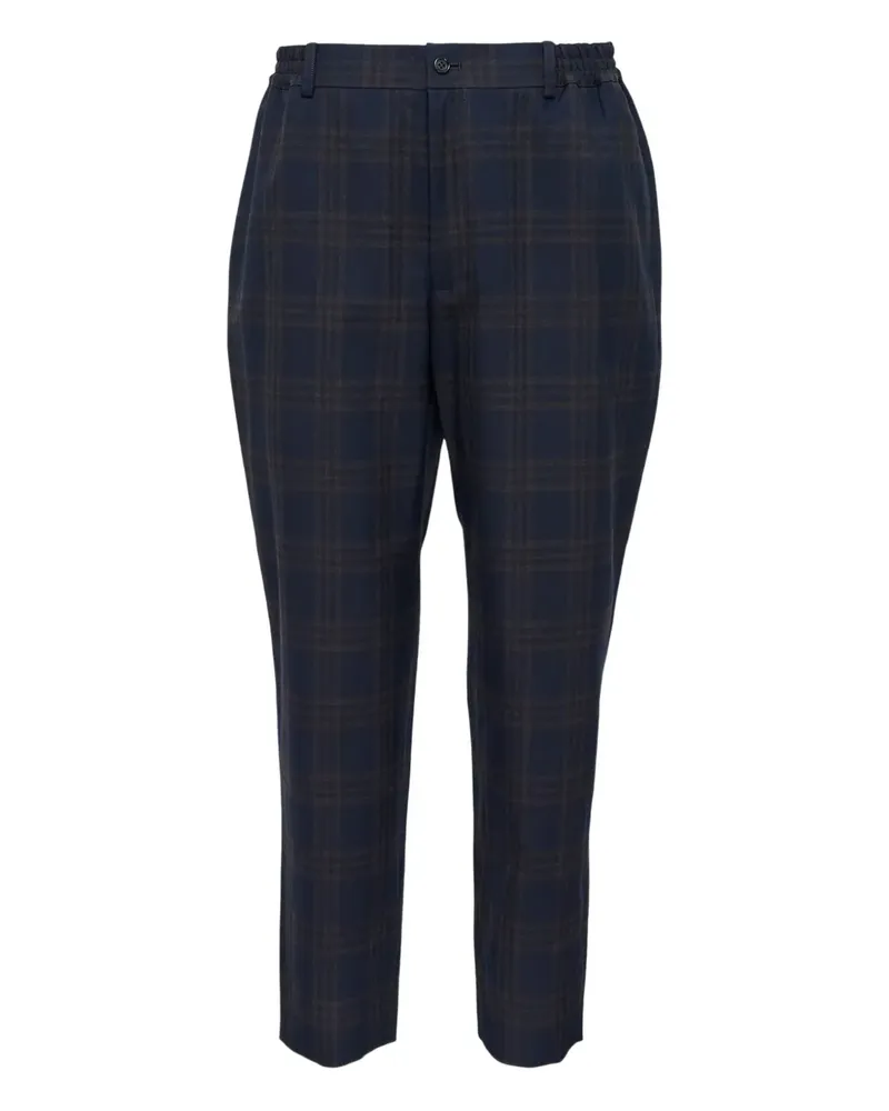 Comme des Garçons check-print trousers - Blau Blau