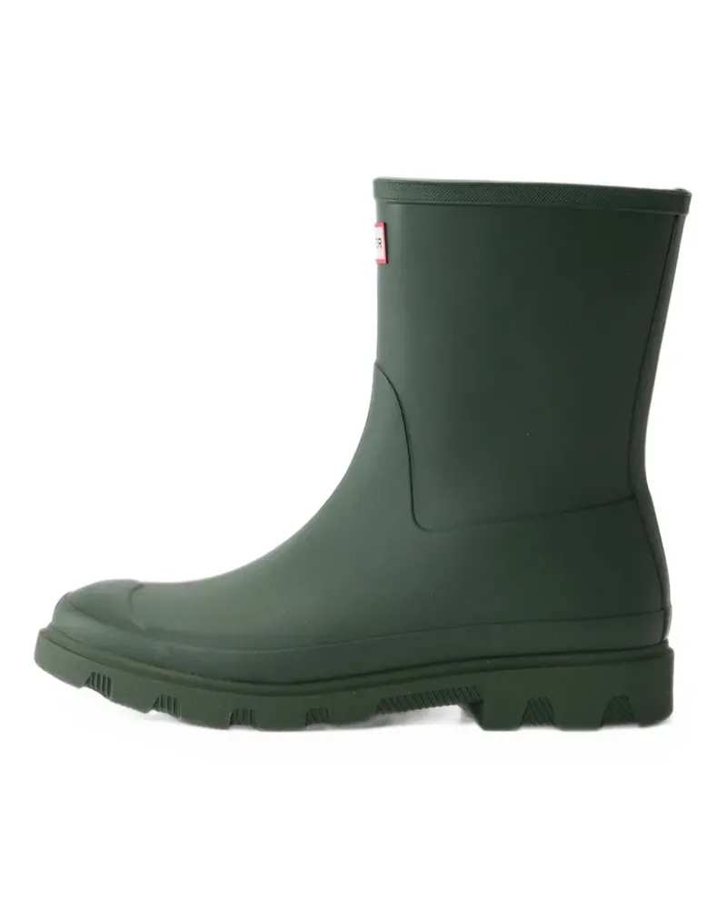 Hunter Downpour Short logo-patch rain boots - Grün Grün