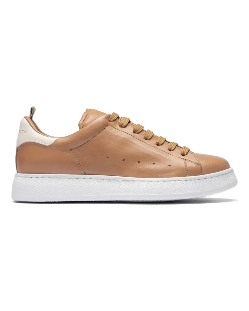 Officine Creative Italia Mower 100 leather sneakers - Braun Braun
