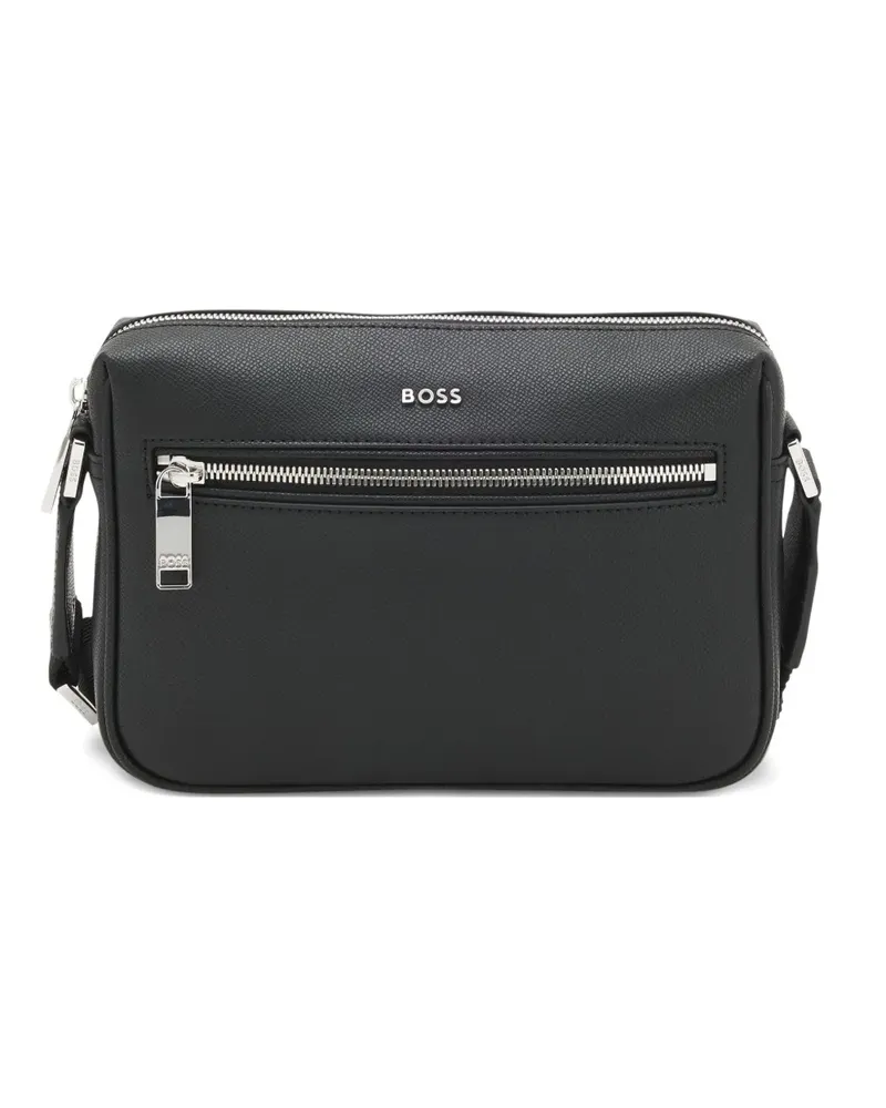 HUGO BOSS Schultertasche mit Logo-Schild - Schwarz Schwarz